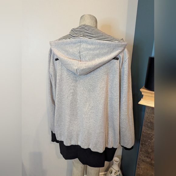 Chew z baby Babywearing & Maternity Coat gray with Black & white Stripes XXXL - Picture 7 of 9